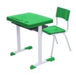 Kit Escolar Individual VERDE – (Mesa e Cadeira) – JUVENIL 06 a 09 Anos COR VERDE – 41084 Móveis Única Conjunto Escolar 7