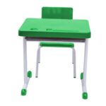 Kit Escolar Individual VERDE – (Mesa e Cadeira) – JUVENIL 06 a 09 Anos COR VERDE – 41084 Móveis Única Conjunto Escolar 10