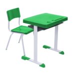 Kit Escolar Individual VERDE – (Mesa e Cadeira) – JUVENIL 06 a 09 Anos COR VERDE – 41084 Móveis Única Conjunto Escolar 8