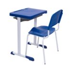 Kit Escolar Individual AZUL – (Mesa e Cadeira) – ADULTO – – COR AZUL – 40081 Móveis Única Conjunto Escolar 10