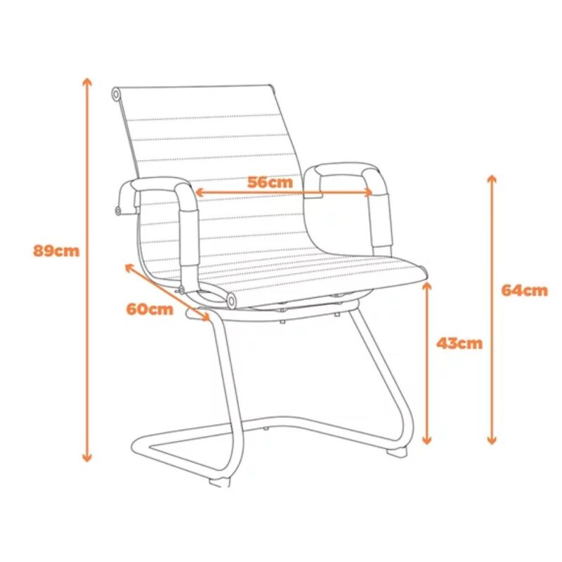 Cadeira Presidente Charles Eames Esteirinha FIXA 32898 Móveis Única Cadeiras Fixas 5