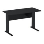 Mesa Escritório 1,50×0,60m s/ Gavetas – Cor Preto 44092 Móveis Única Linha 15 mm 6