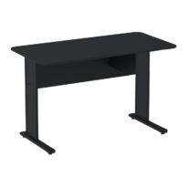 Mesa Escritório 1,50×0,60m s/ Gavetas – Cor Preto 44092 Móveis Única Linha 15 mm