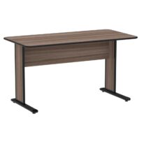 Mesa Escritório 1,50×0,60m s/ gavetas – Cor Walnut 44097 Móveis Única Linha 15 mm