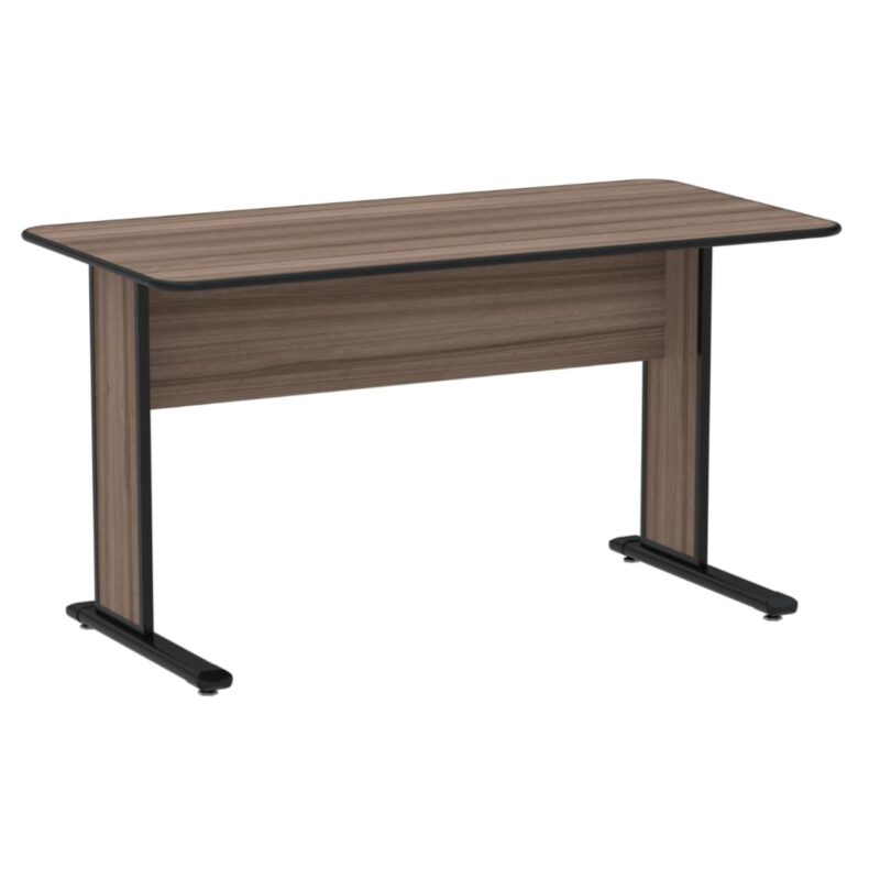 Mesa Escritório 1,50×0,60m s/ gavetas – Cor Walnut 44097 Móveis Única Linha 15 mm 2