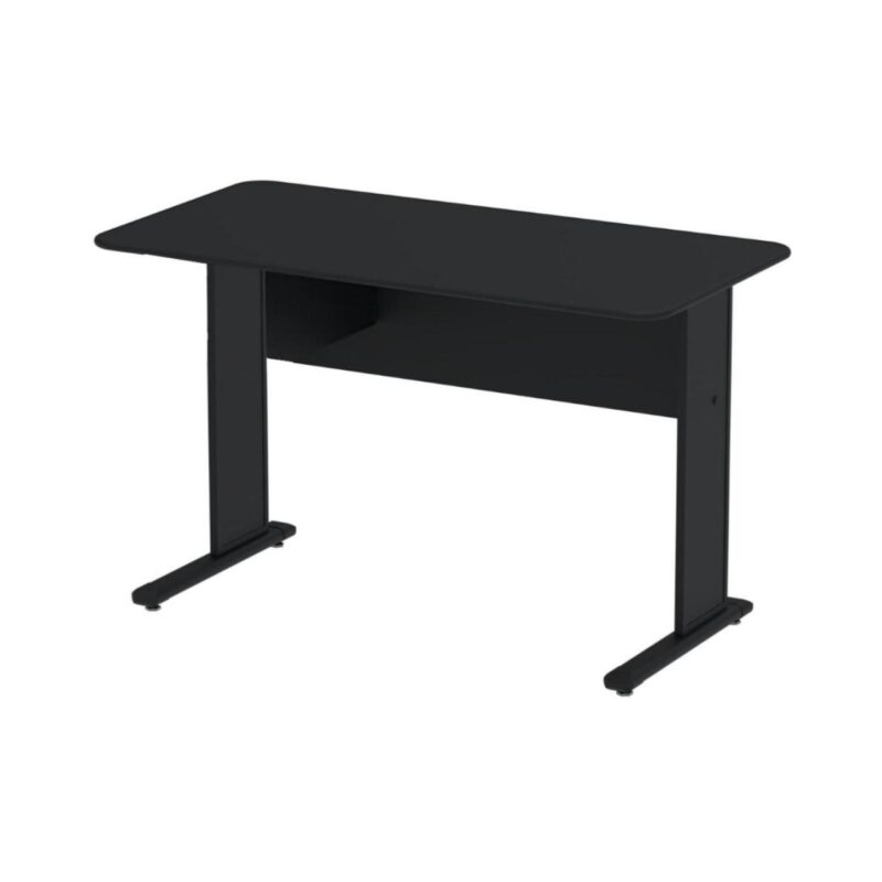 Mesa Escritório 1,20×0,60m s/ Gavetas – Cor Preto 44089 Móveis Única Linha 15 mm 5