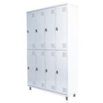 Armário Roupeiro de Aço c/ 08 Portas GRANDES – 1,95×1,22×0,40m – SA – CZ/CZ – 14003 Móveis Única Roupeiro de Aço 10