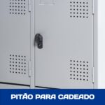 Armário Roupeiro de Aço c/ 12 Portas PEQUENAS – 1,95×0,92×0,40m – SA – CZ/CZ – 14001 Móveis Única Roupeiro de Aço 11