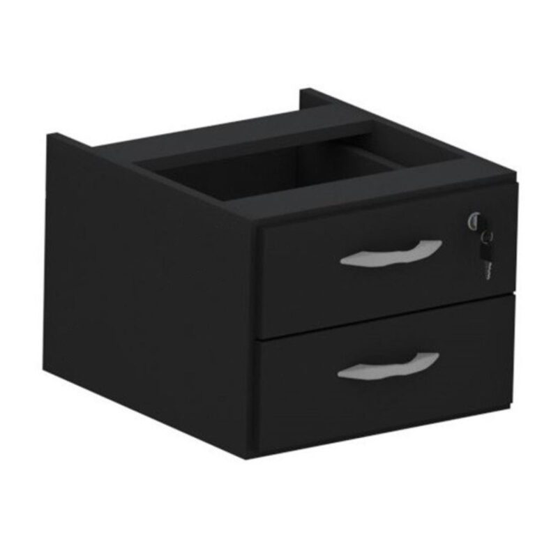 Mesa Escritório 1,20×0,60m c/ Gavetas – Cor Preto – 44090 Móveis Única Linha 15 mm 6