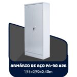 Armário de Aço PA 90 #26 – 1,98×0,90×0,40m – SA – 13120 Móveis Única Armário de Aço 5