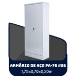 Armário de Aço PA 75 #26 – 1,75×0,70×0,30m – SA – 13119 Móveis Única Armário de Aço 5