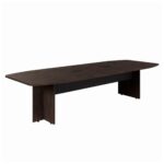 Mesa de Reunião Diretoria ABAULADA – 2,80×1,20m MARSALA/PRETO – 21016 Móveis Única Mesa de Reunião 6