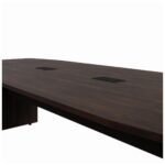 Mesa de Reunião Diretoria ABAULADA – 2,80×1,20m MARSALA/PRETO – 21016 Móveis Única Mesa de Reunião 7