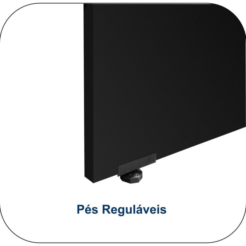 Mesa Escritório PÉ PAINEL – 1,35×0,60m – C/ Gavetas – MARSALA/PRETO – 25421 Móveis Única Linha 30 mm 4