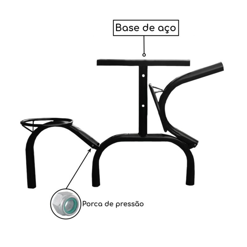 Mesa p/ Refeitório ESCAMOTEÁVEL 10 Lugares – MDP BRANCO DE 25 MM 50048 Móveis Única Escamoteável 4