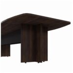 Mesa de Reunião Diretoria ABAULADA – 2,80×1,20m MARSALA/PRETO – 21016 Móveis Única Mesa de Reunião 8