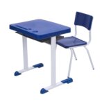 Kit Escolar Individual AZUL – (Mesa e Cadeira) – JUVENIL 06 a 09 Anos 40999 Móveis Única Conjunto Escolar 7