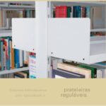 Estante Biblioteca de PAREDE com 06 Bandejas – 1,98×0,92×0,30m – NOBRE – 11108 Móveis Única Estante de Aço 10