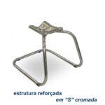 Cadeira Escritório B-ONE Base em “S” CROMADA 31033 Móveis Única Cadeiras Fixas 9