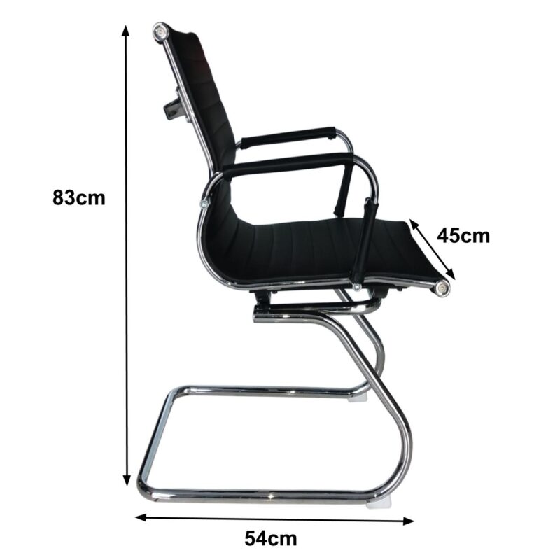 Cadeira Interlocutor Esteirinha CHARLES EAMES OR-3301 – Cor Preta 30401 Móveis Única Cadeiras Fixas 3