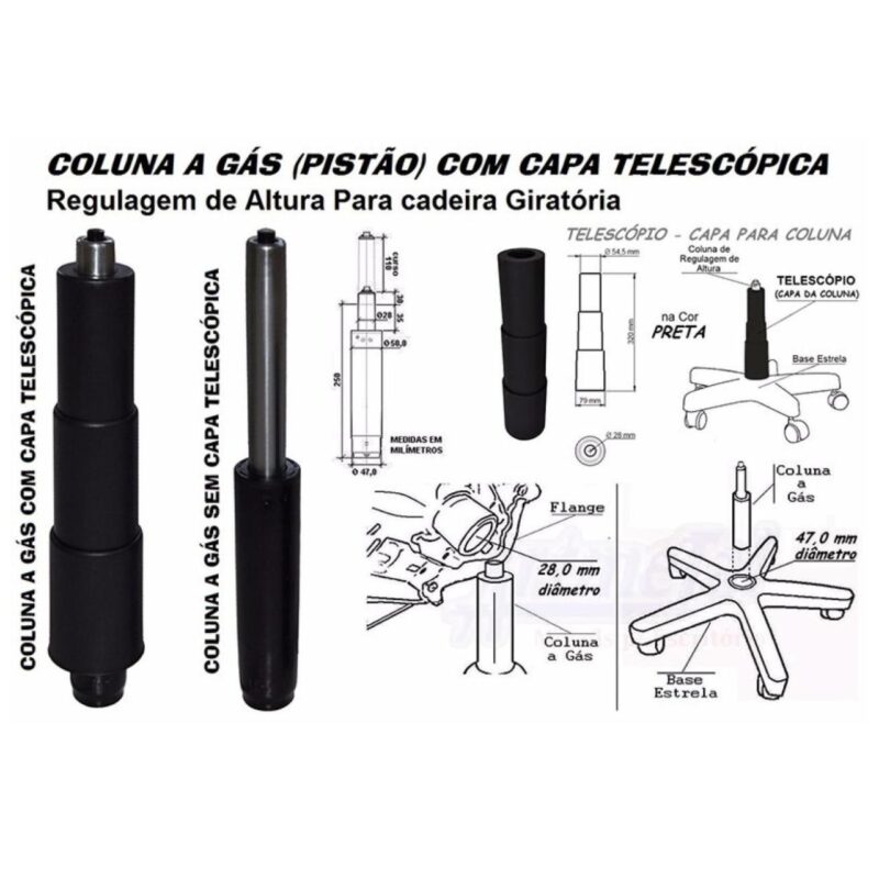 Cadeira Presidente BAIXA COSTURADA – Braço Corsa – COR PRETA 30102 Móveis Única Presidente 6