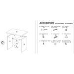 Mesa Escritório 1,70×0,70m – Sem Gavetas NOGAL SEVILHA/PRETO – 21474 Móveis Única Linha 40 mm 15