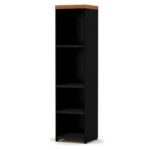 Armário TORRE Aberta NOGAL SEVILHA / PRETO – 21432 Móveis Única Linha 40 mm 7