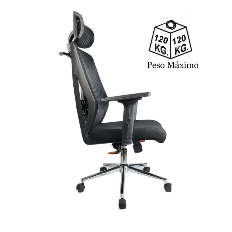 Cadeira Presidente Tela MK-4010 COR PRETO – 30029 Móveis Única Cadeira de Tela 4