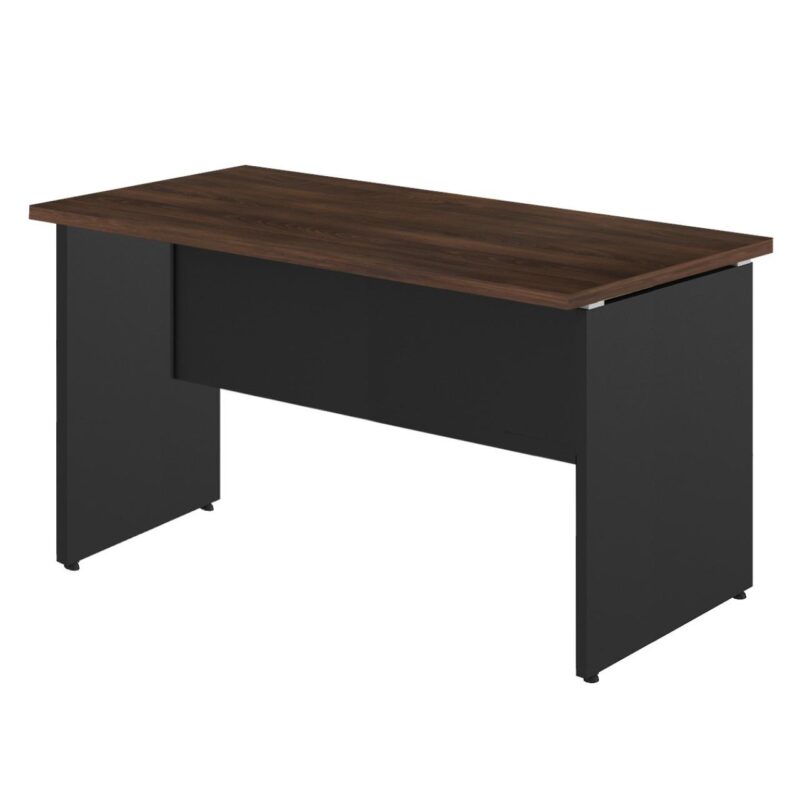 Mesa Escritório 1,70×0,60m – S/ Gavetas MARSALA / PRETO – 23474 Móveis Única Linha 30 mm 2