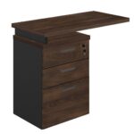 Mesa AUXILIAR c/ 03 Gavetas Pedestal MARSALA/PRETO – 51017 Móveis Única Linha 30 mm 7