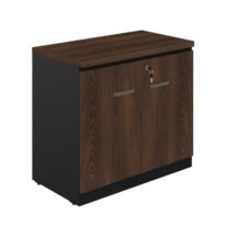 Armário Baixo com 02 Portas – 0,80×0,72×0,45 m MARSALA / PRETO – 51008 Móveis Única Linha 30 mm