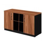 Armário Baixo GOLD Credenza ESPECIAL – 1,60×0,72×0,45m NOGALSEVILHA / PRETO – 23502 Móveis Única Linha 40 mm 7