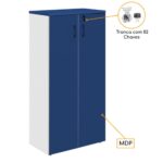 Armário Alto Fechado com 02 Portas – 1,59X0,80X0,42m – PMD – AZUL/CZ – 44102 Móveis Única Linha 15 mm 7