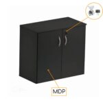 Armário Baixo com 02 Portas – 0,80×0,42×0,75m – PMD – Cor Preto – 44105 Móveis Única Linha 15 mm 6