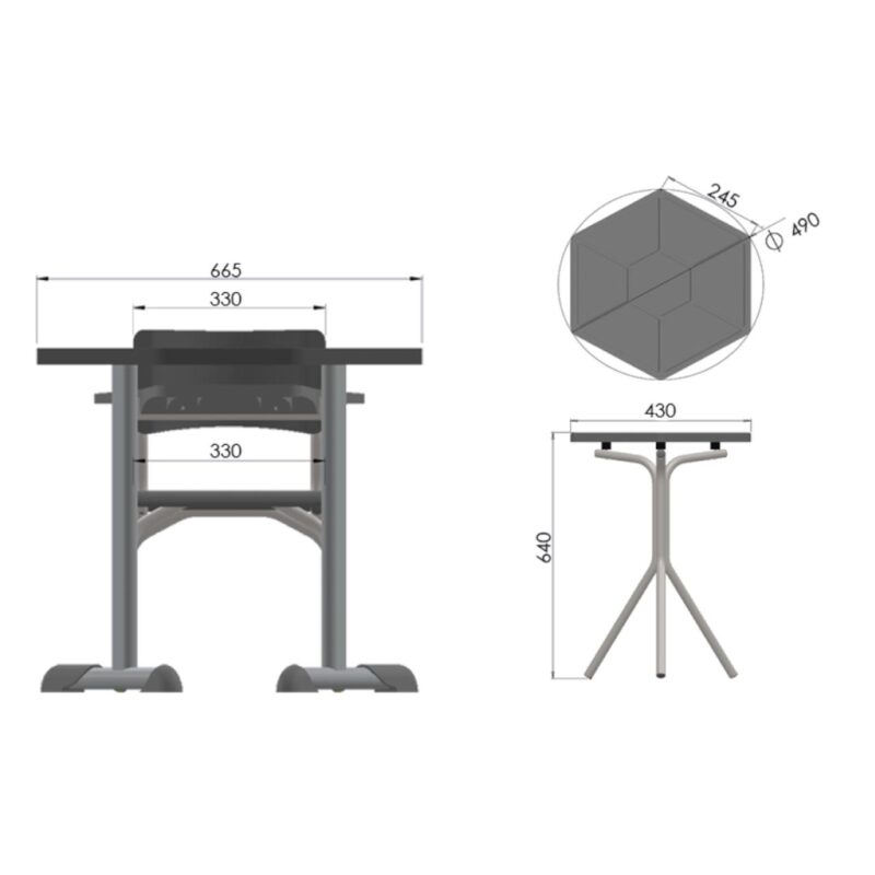 Conjunto HEXAGONAL Mesas e Cadeiras – 06 A 09 anos – INFANTO JUVENIL 42000 Móveis Única Conjunto Escolar 7