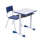 Kit Escolar Individual AZUL – (Mesa e Cadeira) – INFANTIL – MADEIRA – COR AZUL – 40085 Móveis Única Infantil 6