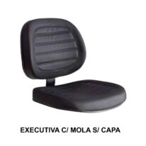 A/E Executiva COSTURADO c/ MOLA s/ CAPA- Corino Preto – PMD – 42118 Móveis Única Executiva