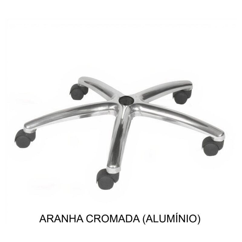 Aranha CROMADA (ALUMINIO) – ROAL – 98805 Móveis Única Acessórios para Cadeiras 2