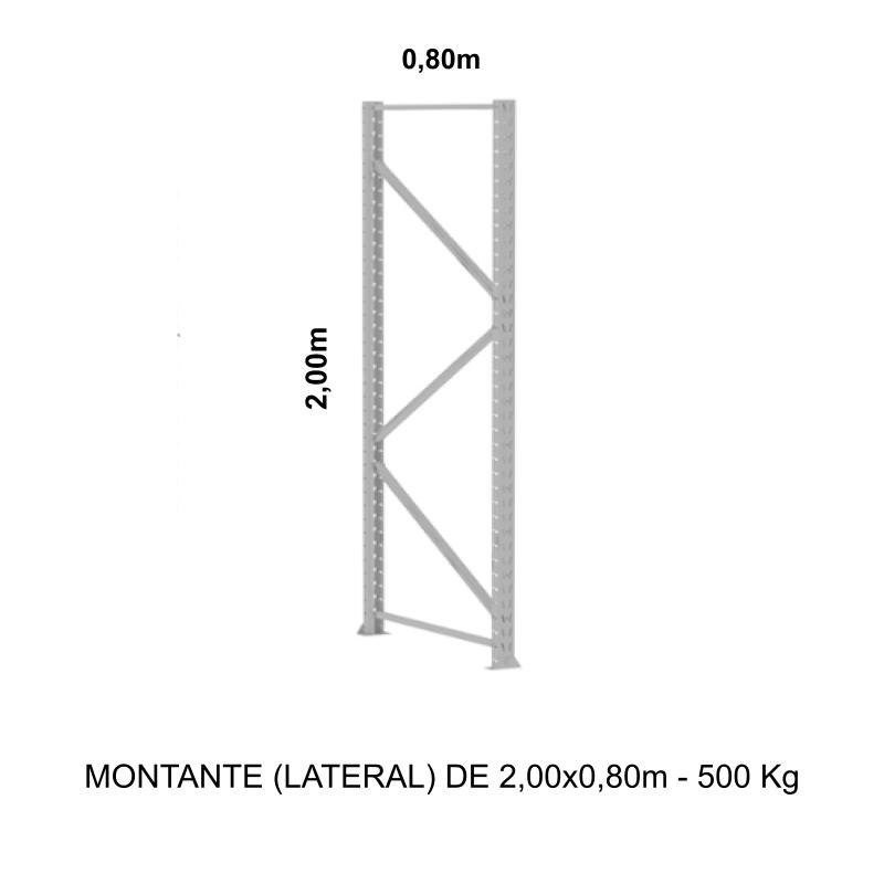 MONTANTE PP FACIL 2048X800X70MM – CSM – 11083 Móveis Única Porta Pallets