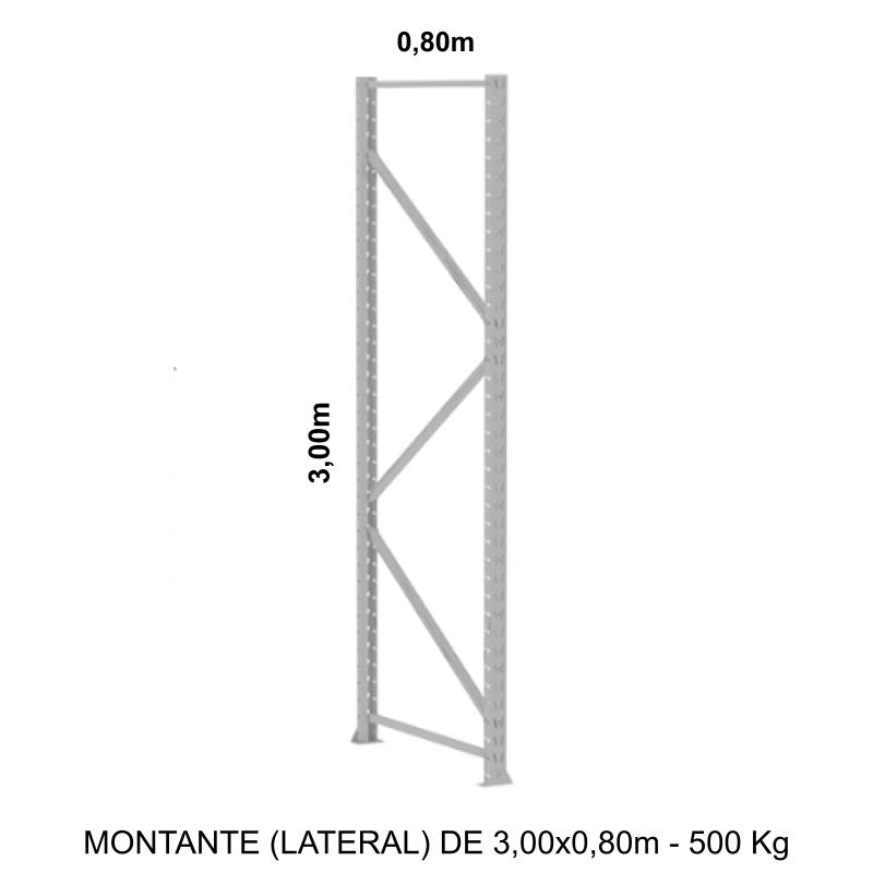 MONTANTE PP FACIL 3008X800X70MM – CSM – 11084 Móveis Única Porta Pallets