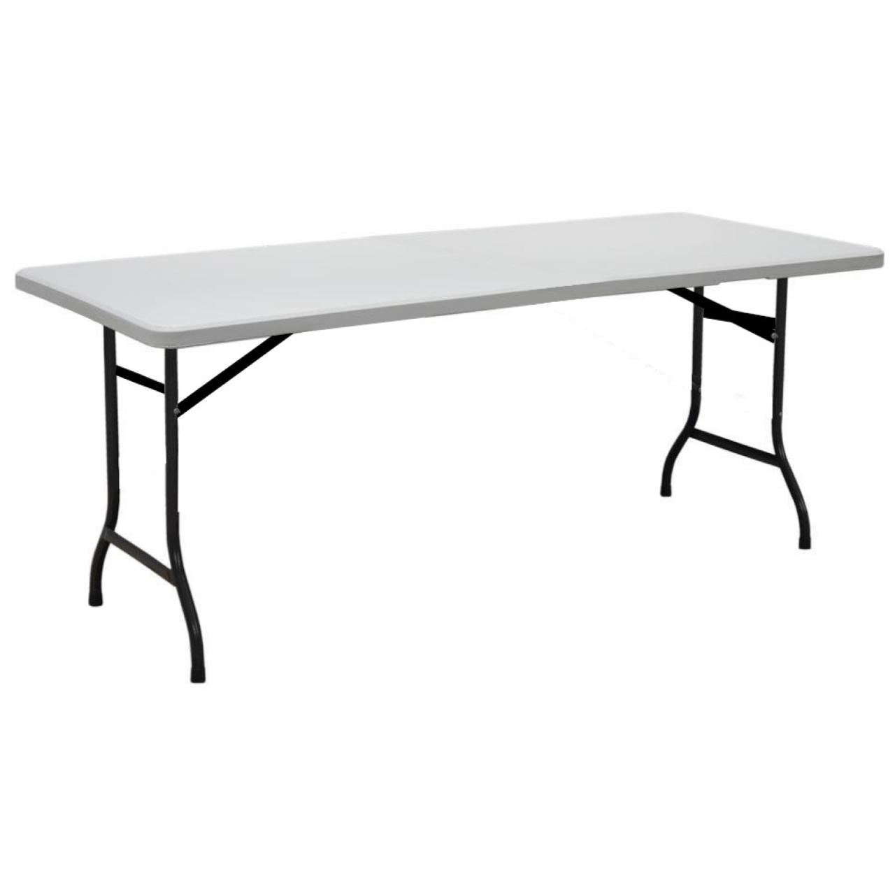 Mesa Refeitório FIT – 1,80X0,45X0,75m – TAMPO PP BRANCO – 50075 Móveis Única Dobrável