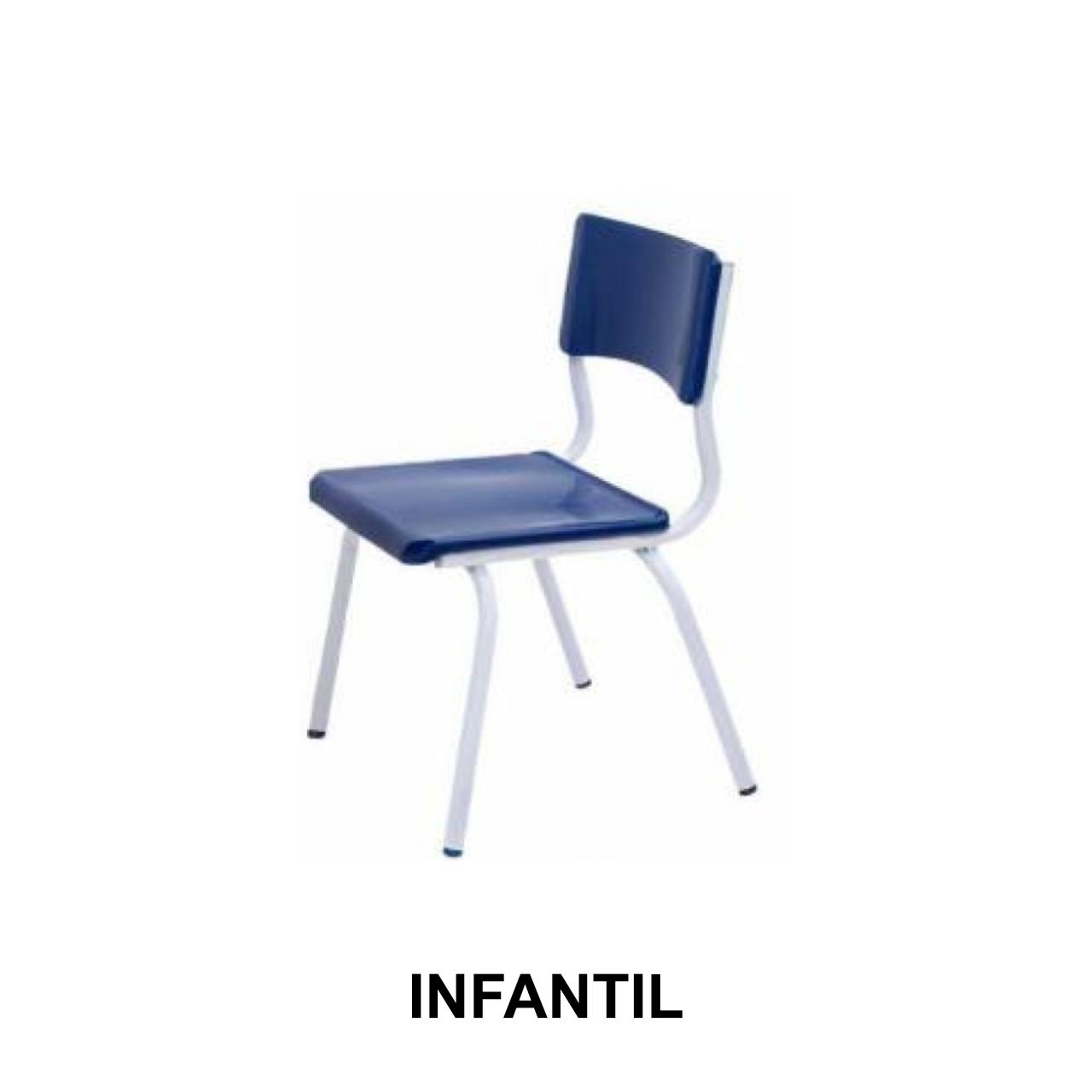 Cadeira ESCOLAR Infantil – Cor AZUL – 41101 Móveis Única Infantil