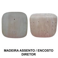 Conjunto de Madeira do ASSENTO / ENCOSTO Anatômico DIRETOR – 97012 Móveis Única Madeira para Cadeira Escritório