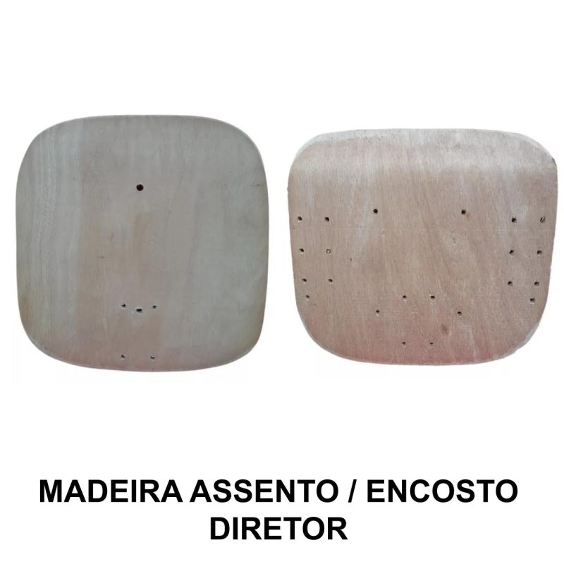 Conjunto de Madeira do ASSENTO / ENCOSTO Anatômico DIRETOR – 97012 Móveis Única Madeira para Cadeira Escritório 2