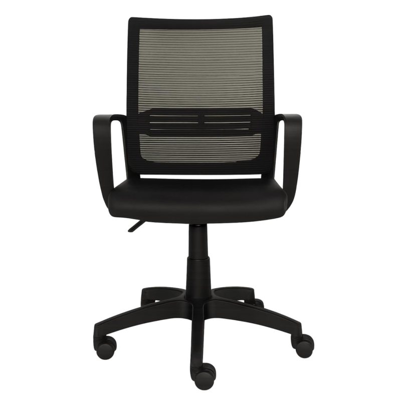 Cadeira de Escritório Diretor Tela MAYA c/ braço – Cor Preto – 34029 Móveis Única Cadeira de Tela 4
