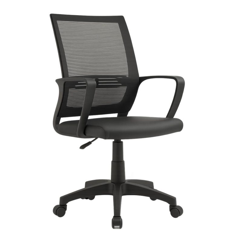 Cadeira de Escritório Diretor Tela MAYA c/ braço – Cor Preto – 34029 Móveis Única Cadeira de Tela 6