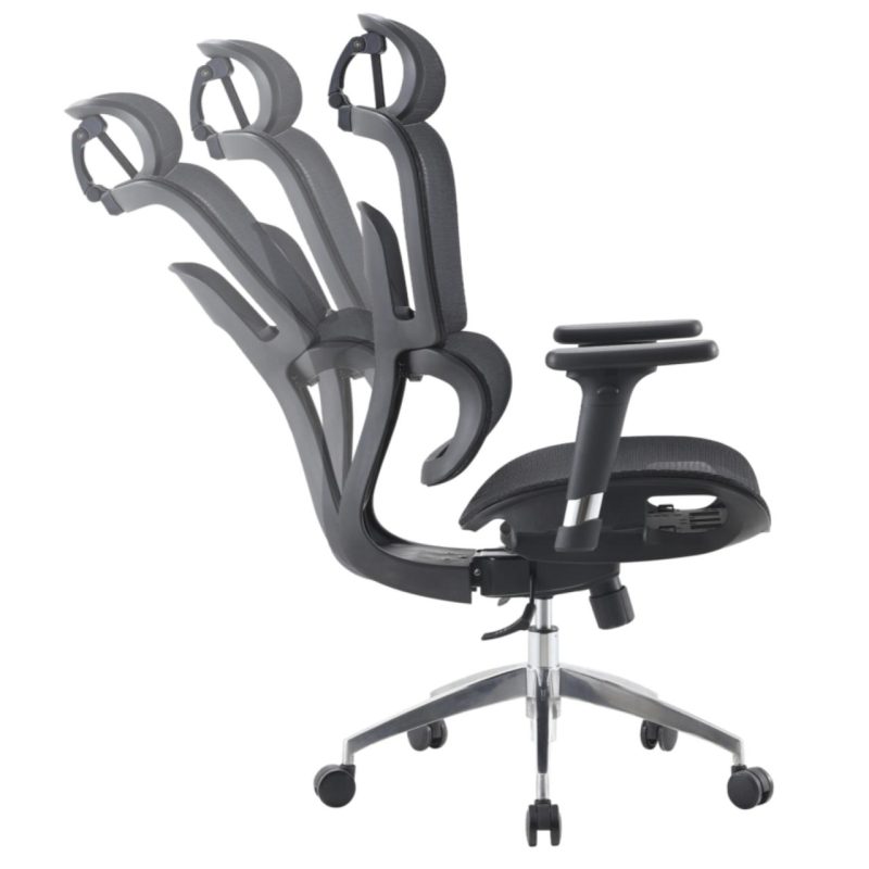 Cadeira de Escritório Presidente Tela ÉVORA – Cor Preto – 30065 Móveis Única Cadeira de Tela 8