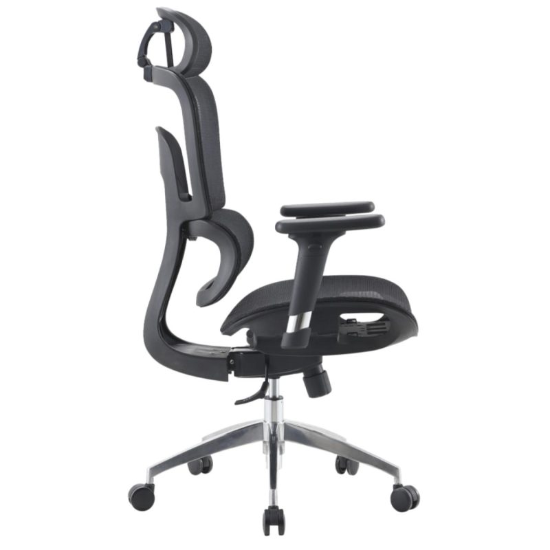 Cadeira de Escritório Presidente Tela ÉVORA – Cor Preto – 30065 Móveis Única Cadeira de Tela 3