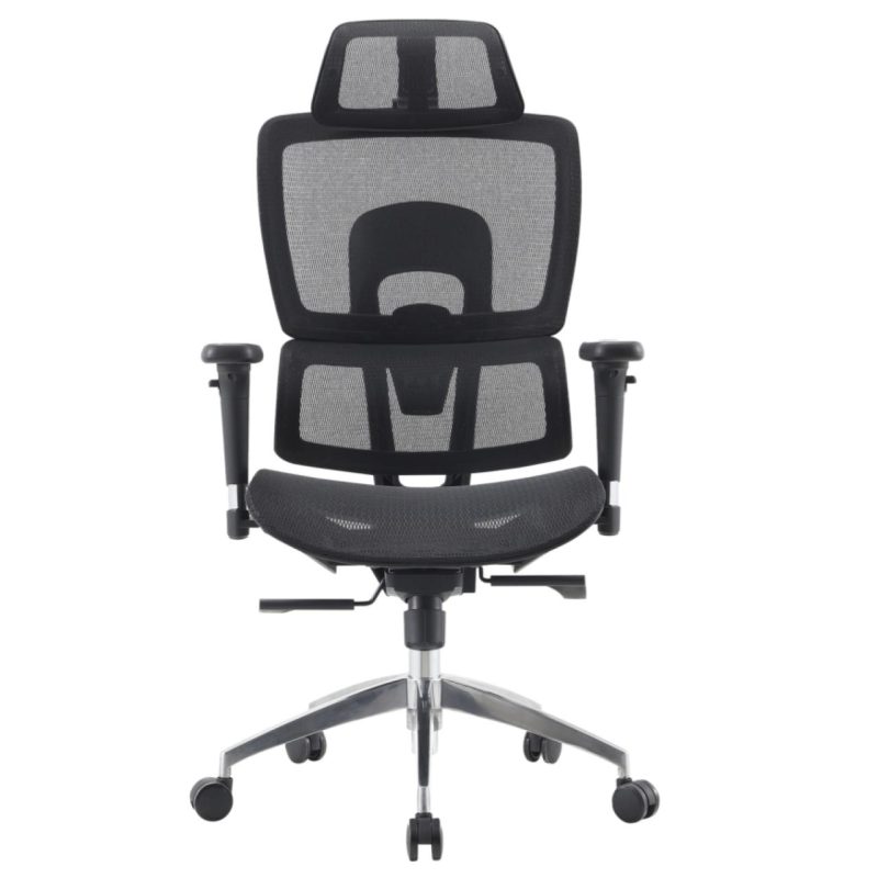 Cadeira de Escritório Presidente Tela ÉVORA – Cor Preto – 30065 Móveis Única Cadeira de Tela 4