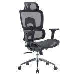 Cadeira de Escritório Presidente Tela ÉVORA – Cor Preto – 30065 Móveis Única Cadeira de Tela 9